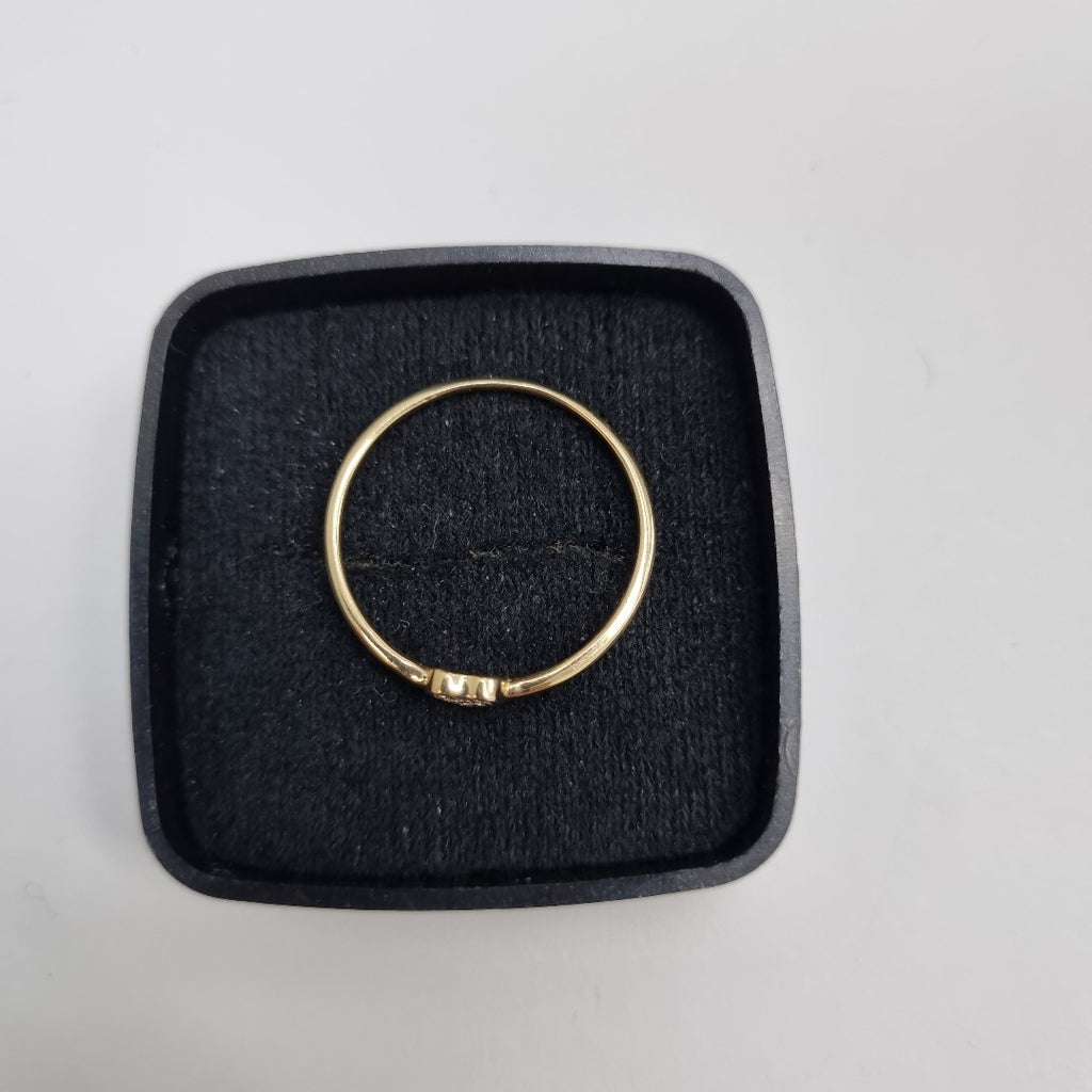 ANILLO ANILLITO CORAZON C CIRCONIA 14K 9 TALLA 0.9 GR (NUEVO)