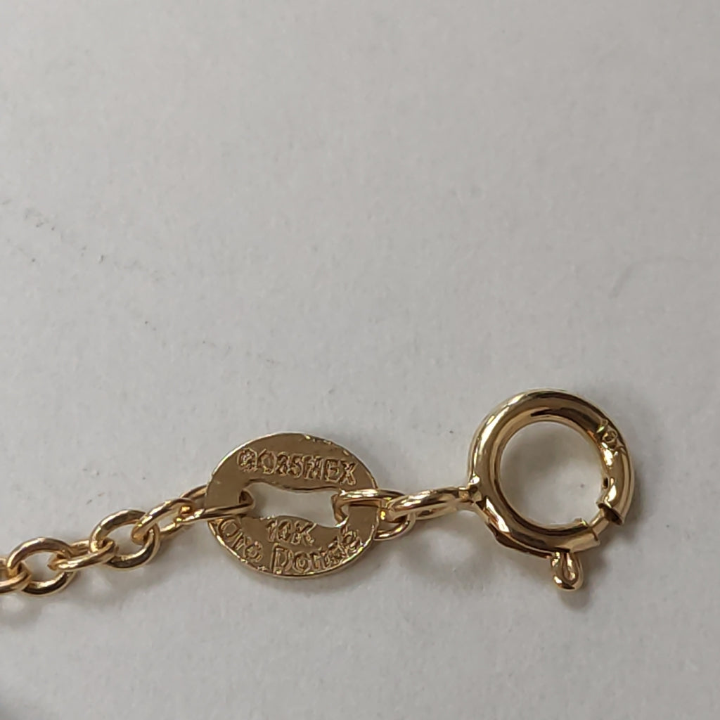 PULSERA ESPECIAL CON CORAZONES 10K 18 CM 1.2 GR (NUEVO)