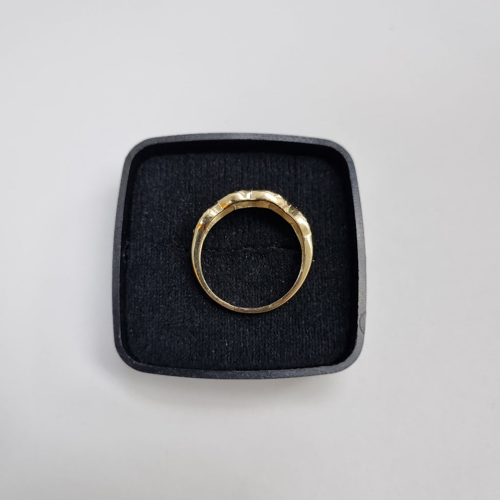 ANILLOS TRENZADO CON CIRCONIAS 14K TALLA 6.5 2.3 GR (NUEVO)