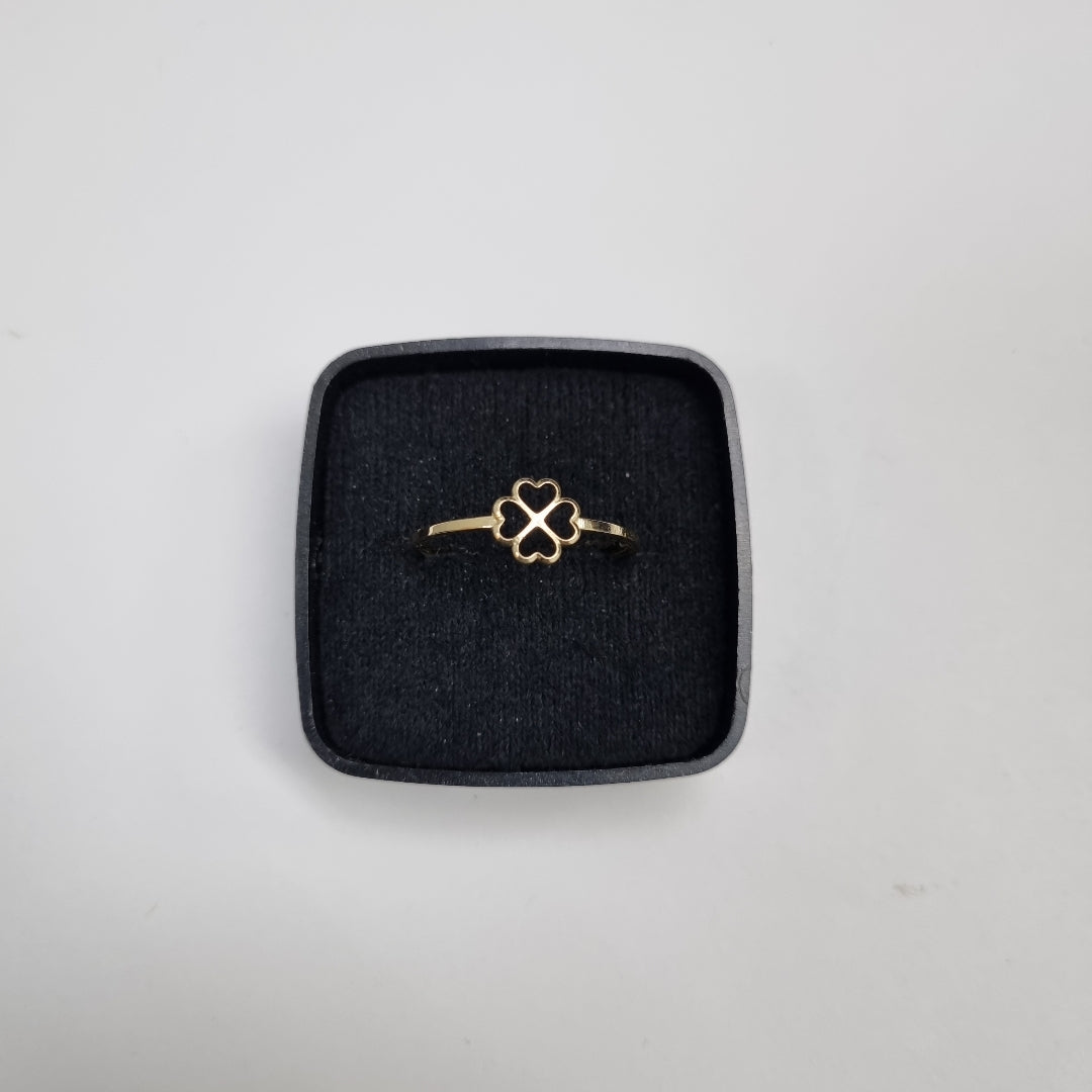 ANILLOS ANILLITO FIG TREBOL 10K TALLA 9 0.8 GR (NUEVO)