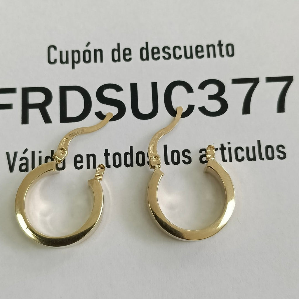 ARETES ARRACADA LISA 14K 2 GR (NUEVO)