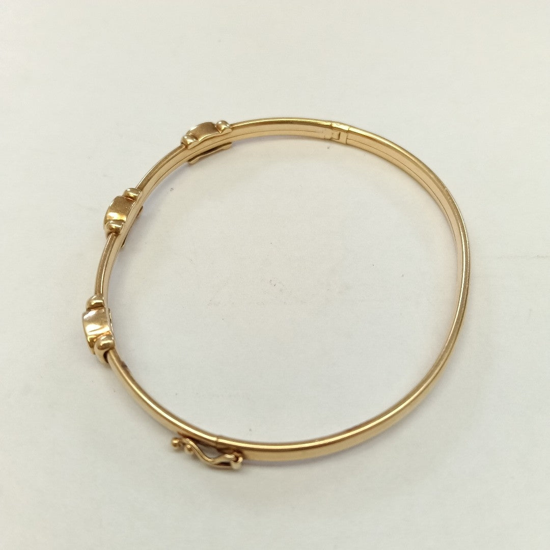 PULSERA RIGIDA ORO, ORO COMBINADO 14 K 7.5 GRMS (SEMINUEVO)