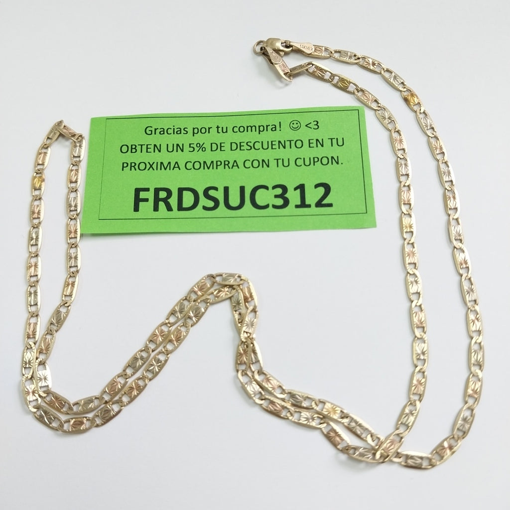 CADENA ORO, ORO COMBINADO 10 K 13 GRMS (SEMINUEVO)