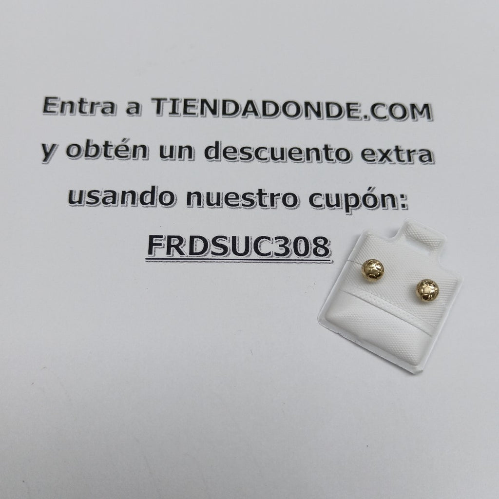 BROQUELES BROQUEL FIG BALON DE FUTBOL 14K 0.2387 GR (NUEVO)