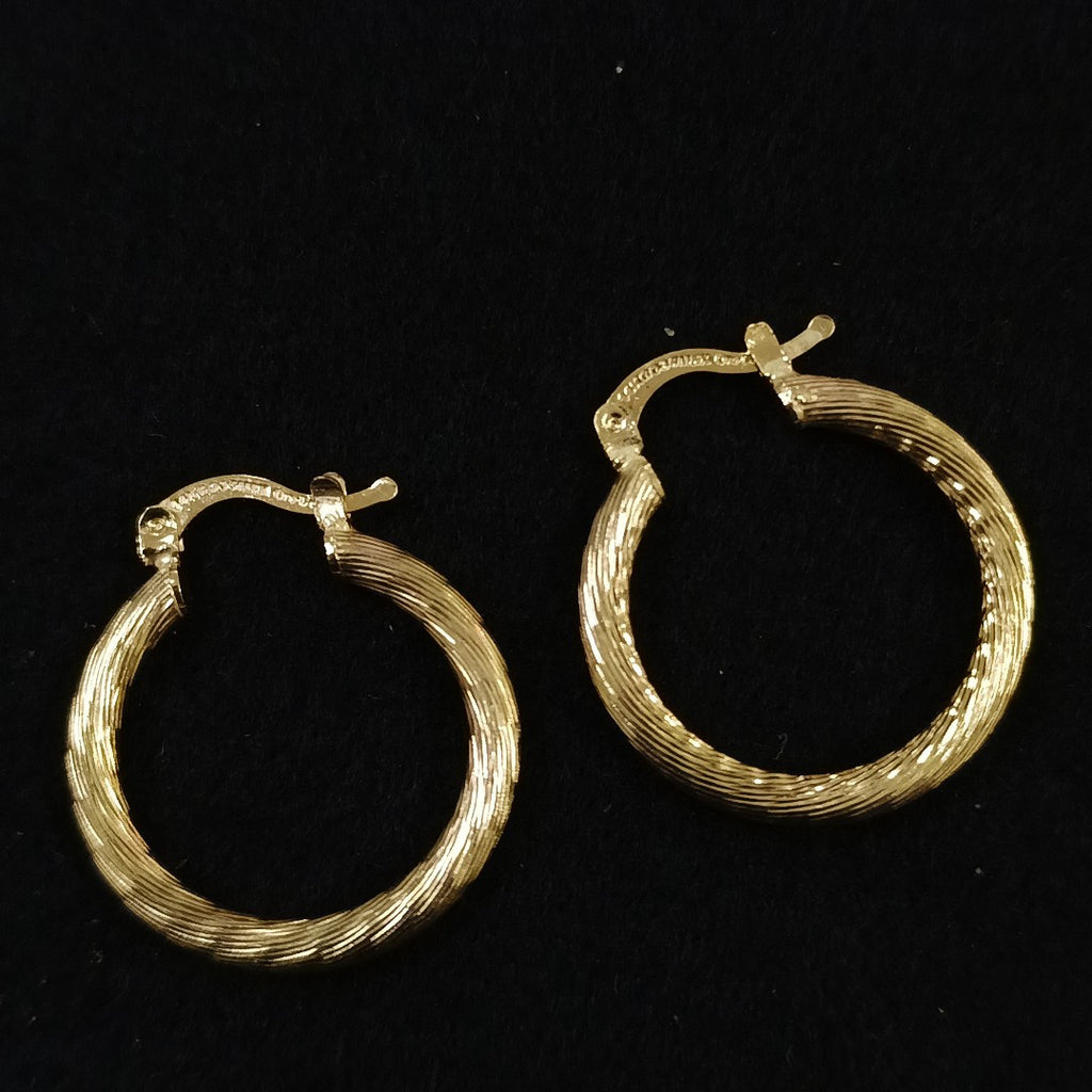 ARETES TEJIDO ARRACADAS ASTRIADAS 14K 2.8 GR (NUEVO)
