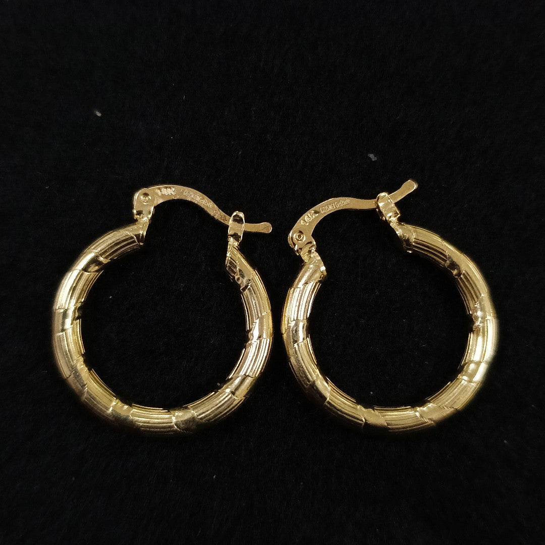ARETES ARRACADAS 14K 2.6 GR (NUEVO)