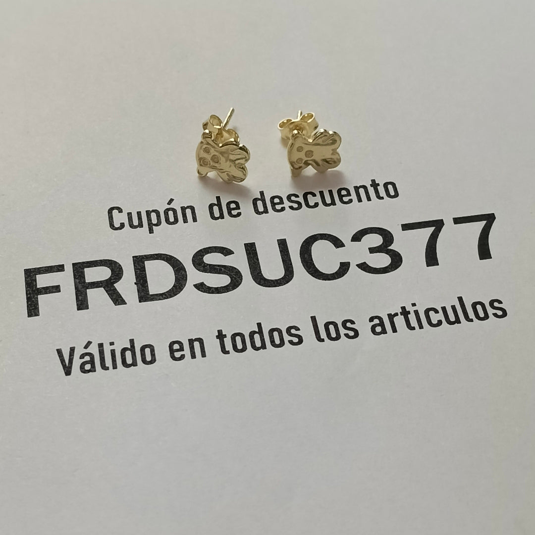 BROQUELES ORO 14K 1 (NUEVO)