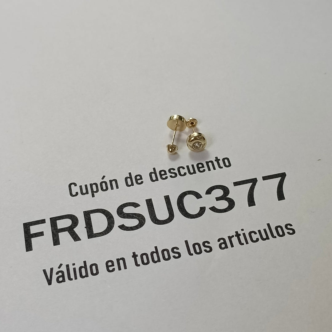 BROQUELES BROQUEL C CIRCONIA 14K 0.27 GR (NUEVO)