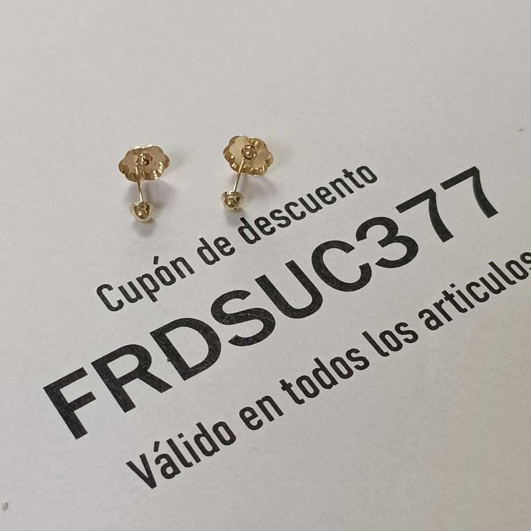 BROQUELES BROQUEL FIG FLOR C CIRCONIA 14K 0.2581 GR (NUEVO)