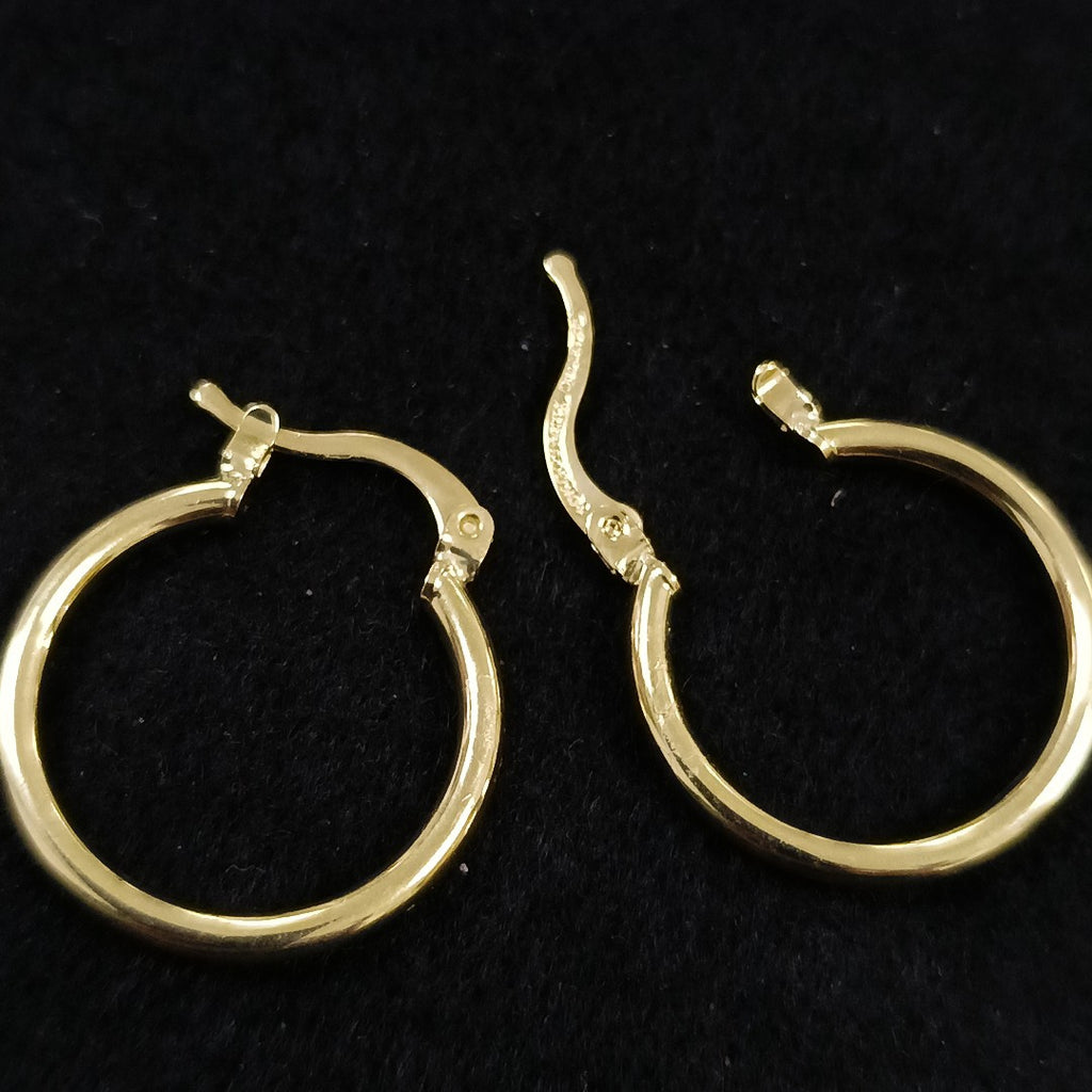 ARETES TEJIDO ARRACADAS LISAS 14K 1.2 GR (NUEVO)