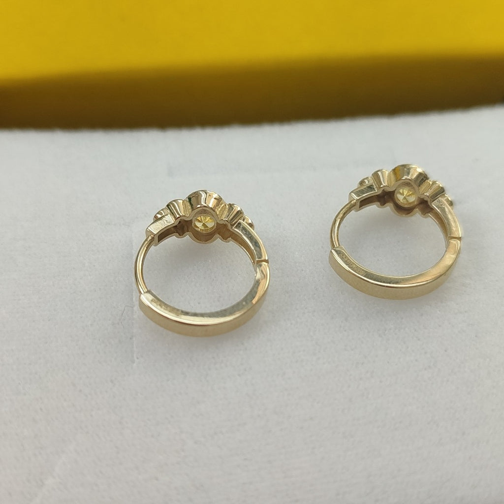ARETES ARRACADAS CON CIRCONIAS Y PDRAS COL 14K 3.2 GR (NUEVO)
