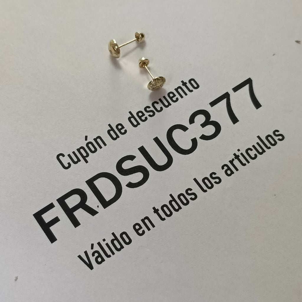 BROQUELES BROQUEL FIG BALON DE FUTBOL 14K 0.2387 GR (NUEVO)