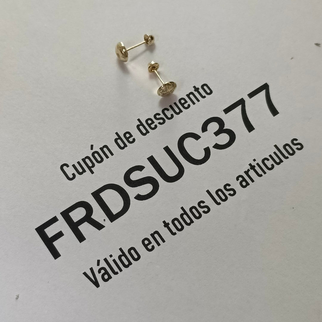 BROQUELES BROQUEL FIG BALON DE FUTBOL 14K 0.2387 GR (NUEVO)
