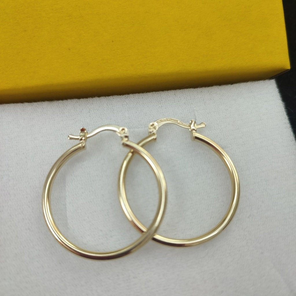 ARETES TEJIDO ARRACADAS LISAS 14K 1.5 GR (NUEVO)