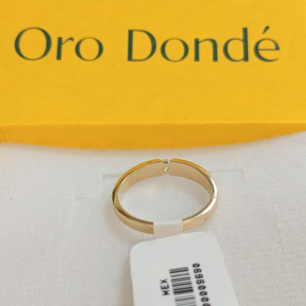 ANILLO ANILLITO SOLITARIO C CIRCONIA 14K 7 TALLA 2.7 GR (NUEVO)