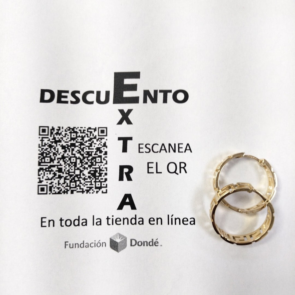 ARETES ARRACADA C GRECAS 14K 7.4 GR (NUEVO)