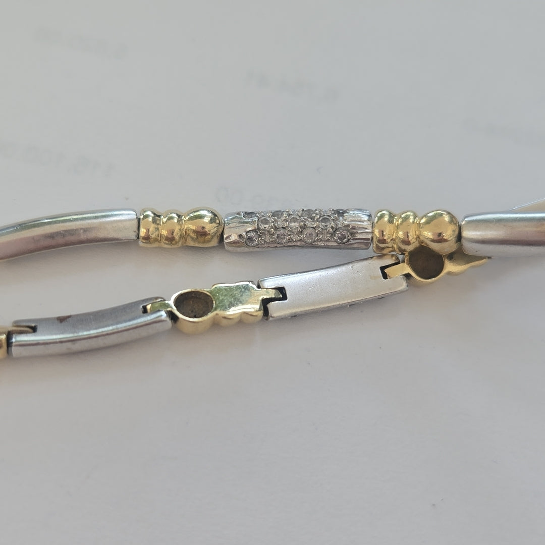 PULSERA ORO COMBINADO 14 K 14.2 GRMS (SEMINUEVO)