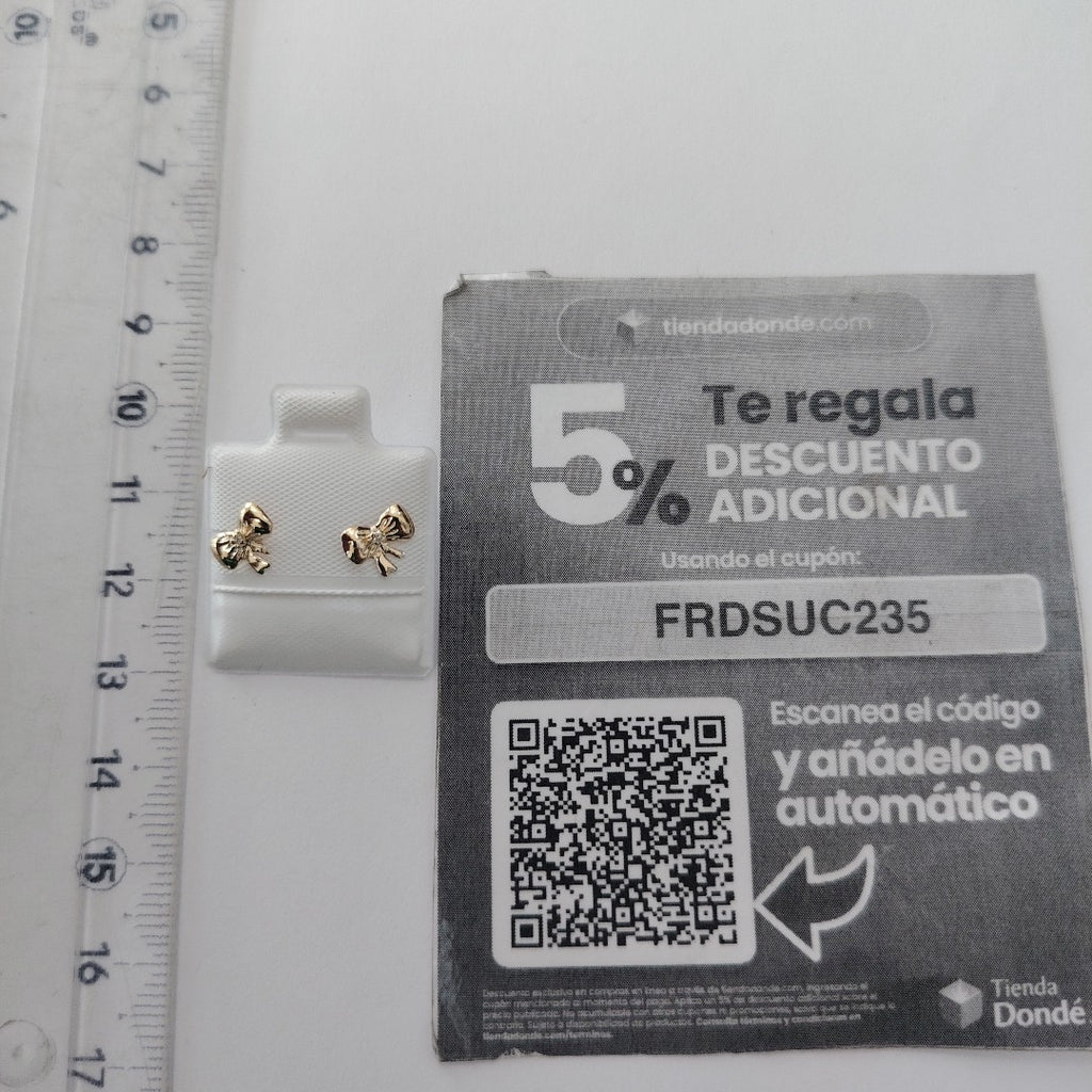 BROQUELES BROQUEL FIG MOÑO C CIRCONIA 14K 0.2441 GR (NUEVO)