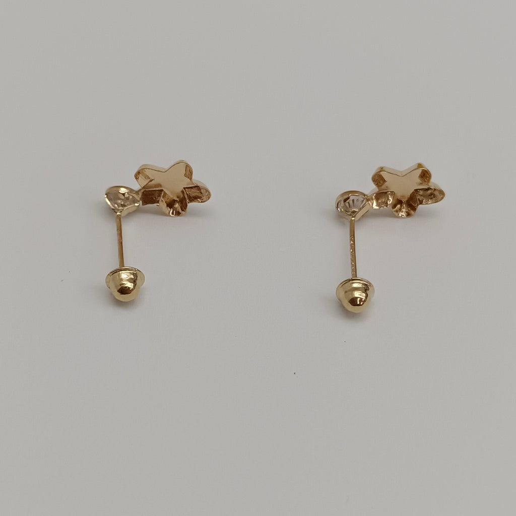 BROQUELES BROQUEL FIG ESTRELLA C CIRCONIA 14K 0.2603 GR (NUEVO)
