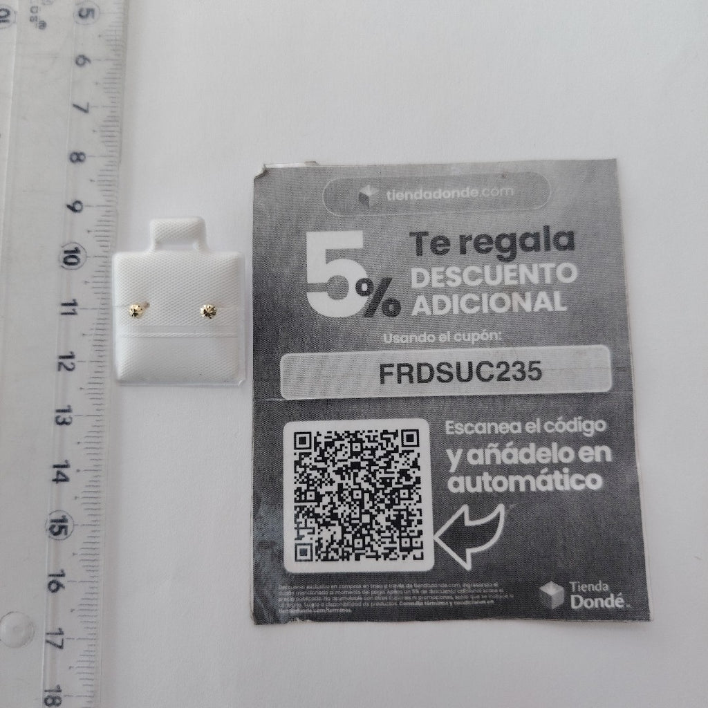 BROQUELES BROQUEL FIG HONGO 14K 0.17 GR (NUEVO)