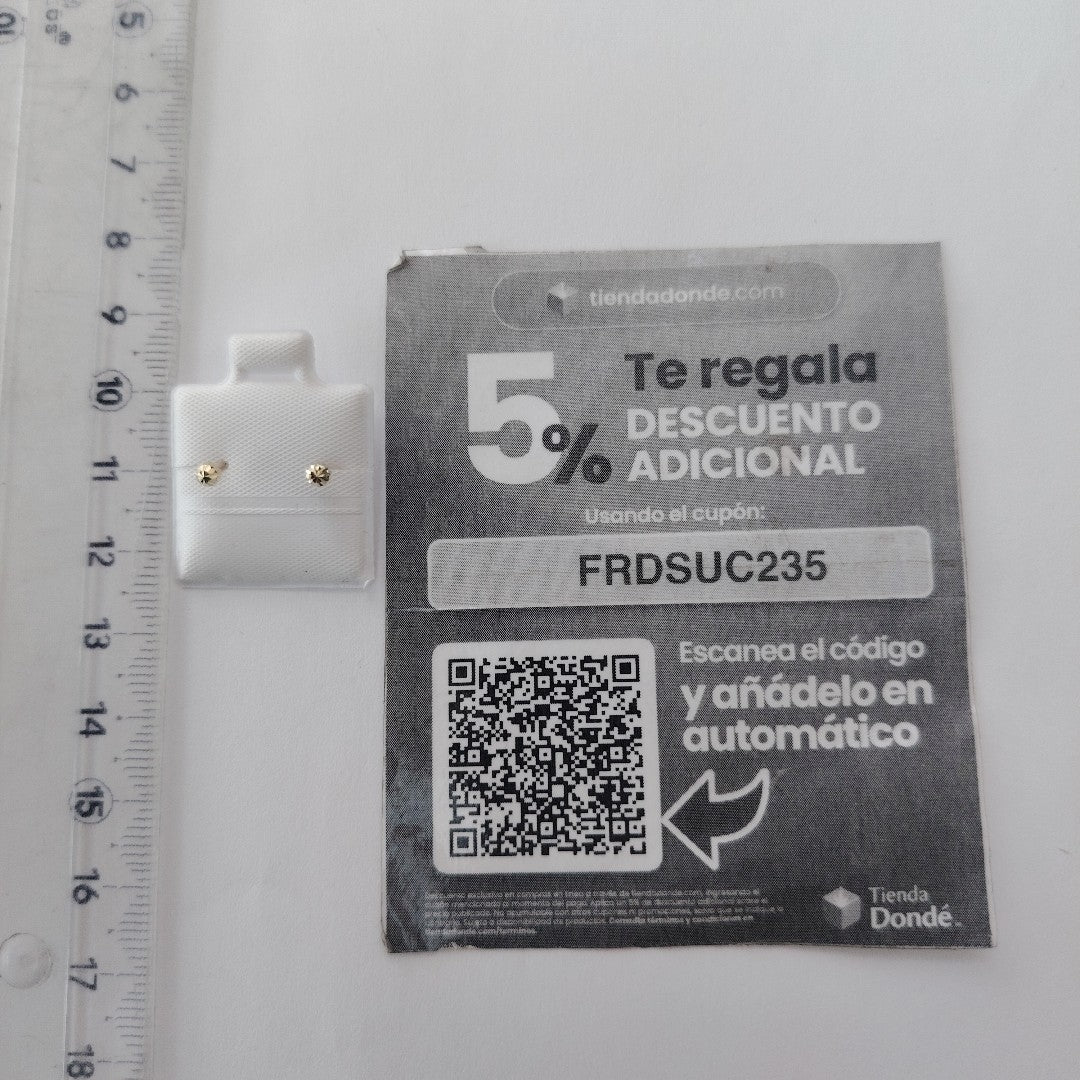 BROQUELES BROQUEL FIG HONGO 14K 0.17 GR (NUEVO)