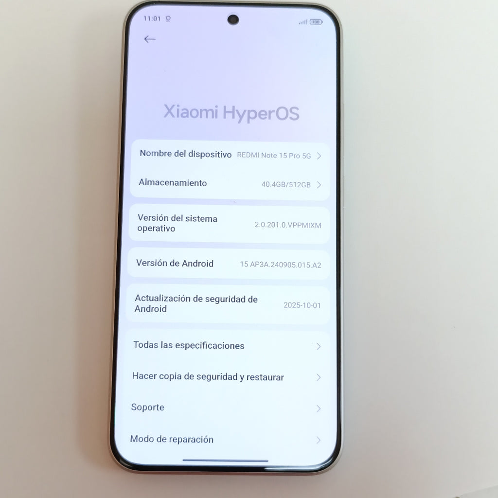 CELULAR XIAOMI REDMI NOTE 15 PRO 5G 25080RABDG (2026) 512 GB 8 GB RAM (SEMINUEVO)