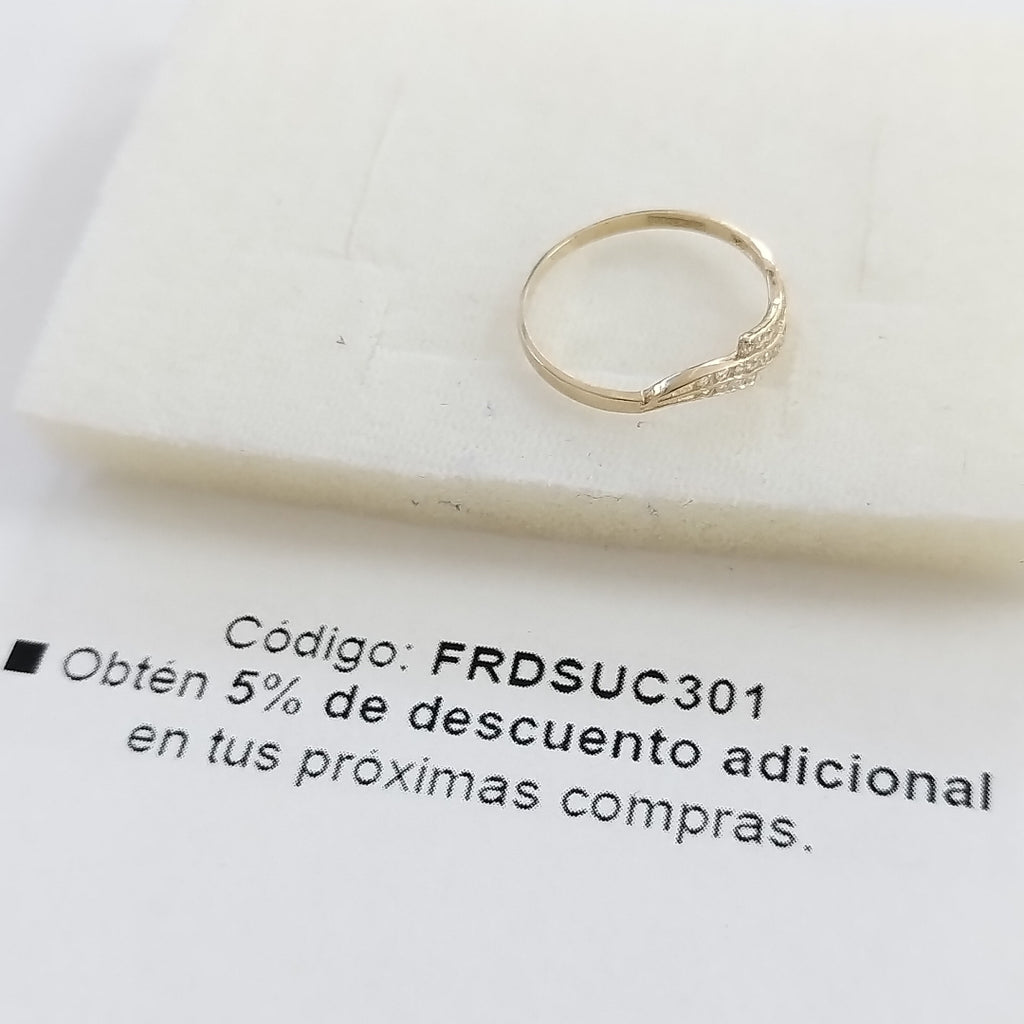 ANILLOS CON CIRCONIAS 14K TALLA 7 0.8 GR (NUEVO)