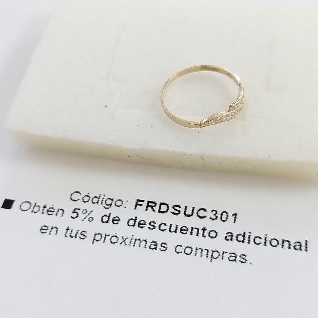 ANILLOS CON CIRCONIAS 14K TALLA 7 0.8 GR (NUEVO)