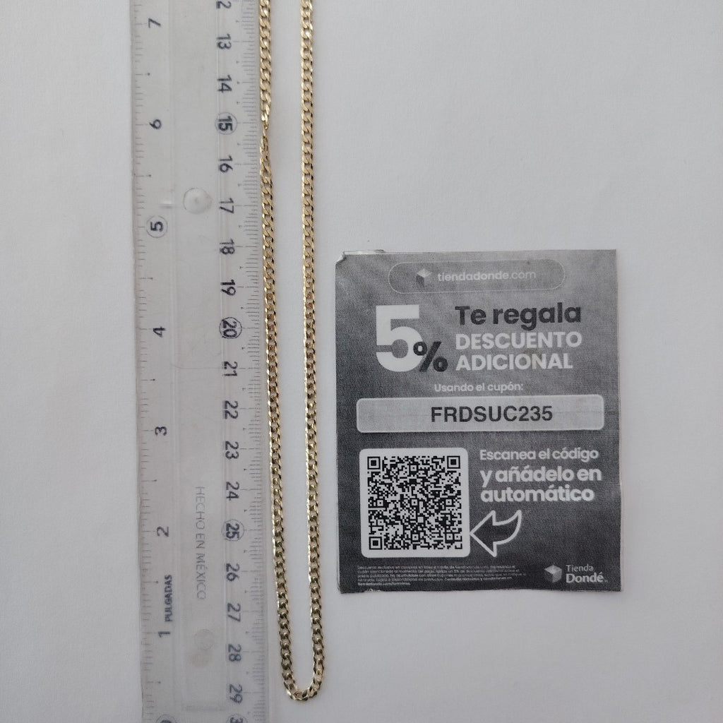 CADENA BARBADA 14K 60 CM 10 GR (NUEVO)