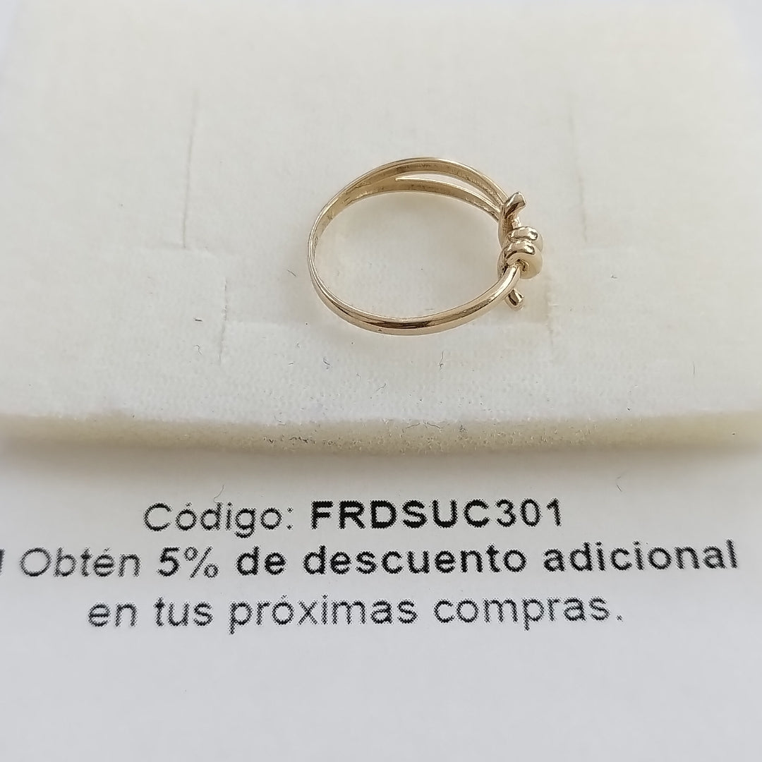 ANILLO ANILLITO C NUDO 14K 7 TALLA 2.1 GR (NUEVO)