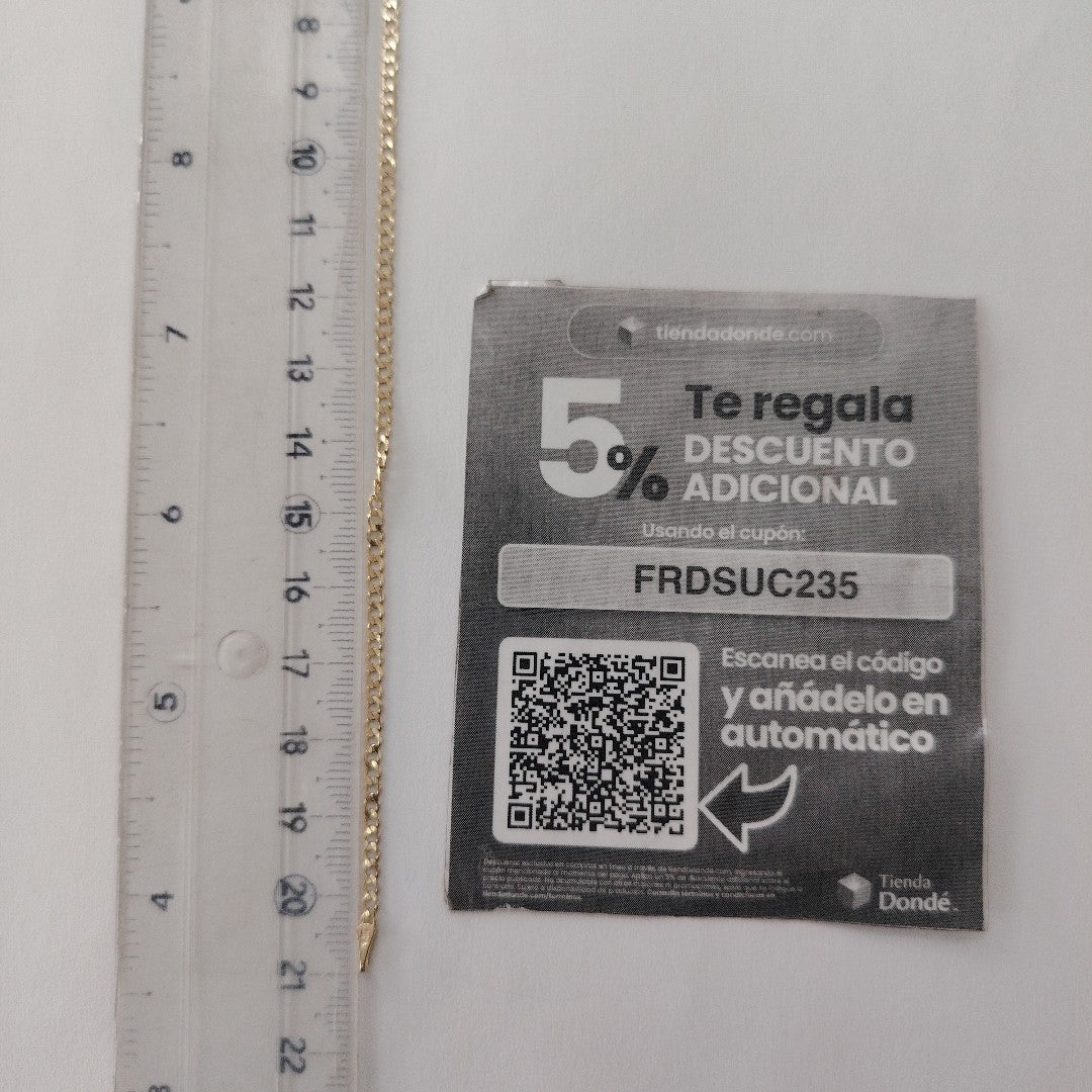 PULSERA BARBADA 14K 21 CM 2.3 GR (NUEVO)