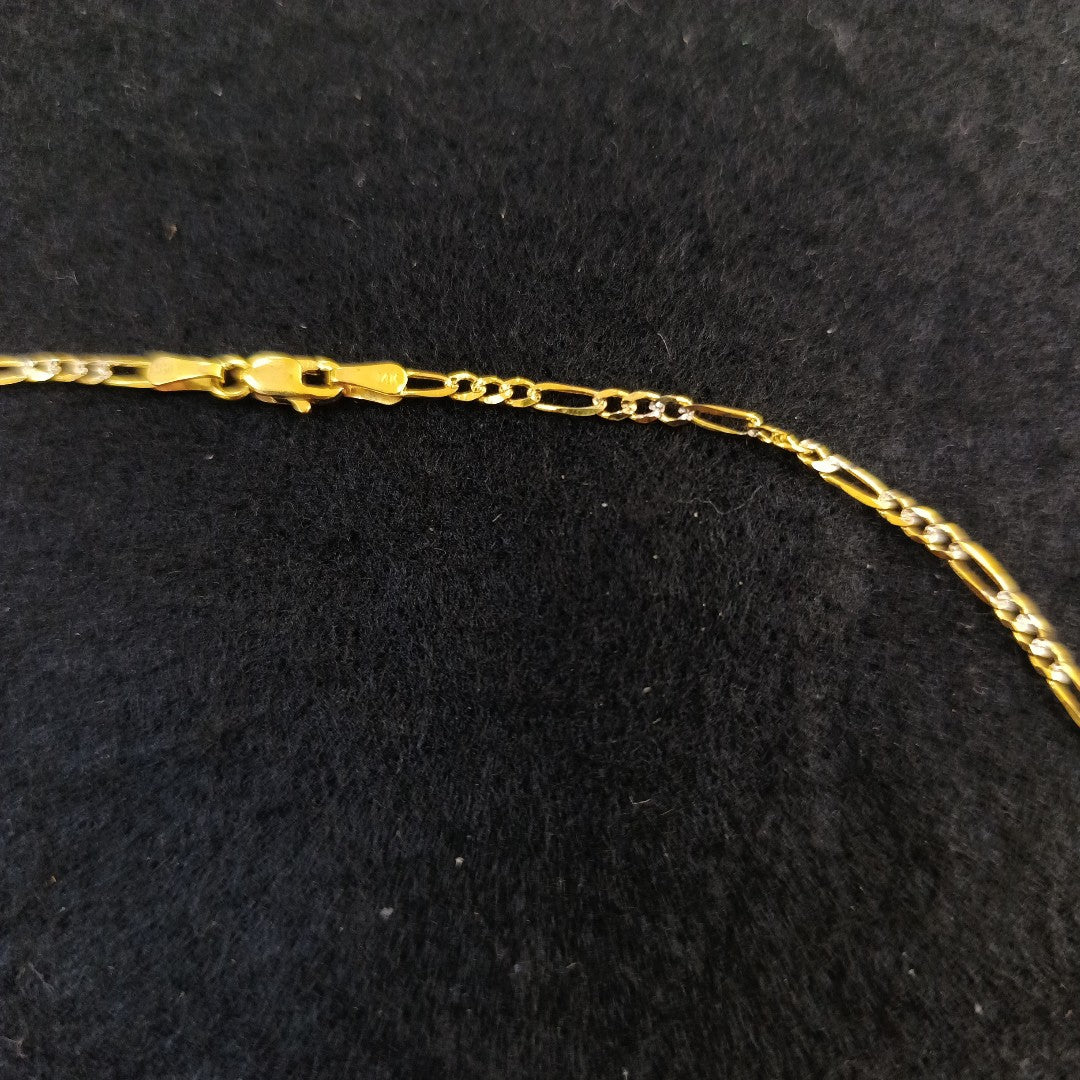 CADENA 3X1 DIAMANTADA 14K 60 CM 4.9 GR (NUEVO)