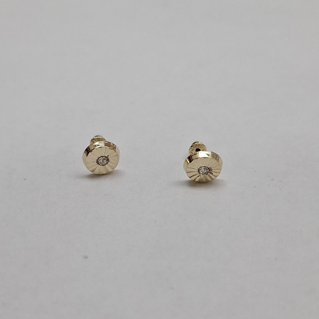 BROQUELES BROQUEL FIG BOTON C CIRCONIA 14K 0.2916 GR (NUEVO)