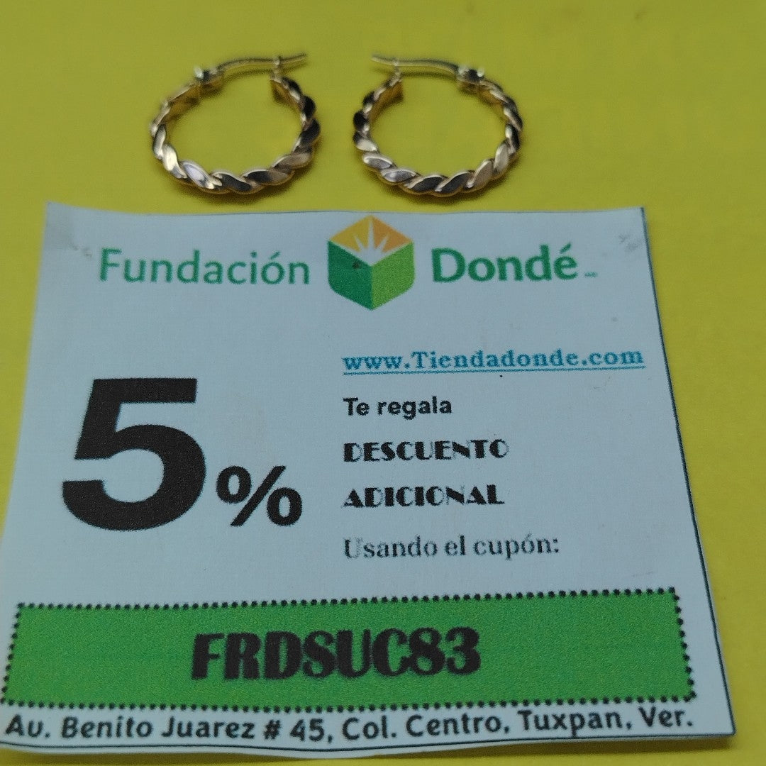 ARRACADAS ORO 10K 1.3 (NUEVO)