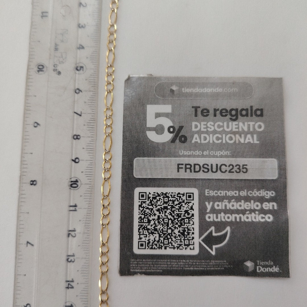 PULSERA 3X1 DIAMANTADA 14K 18 CM 2.7 GR (NUEVO)