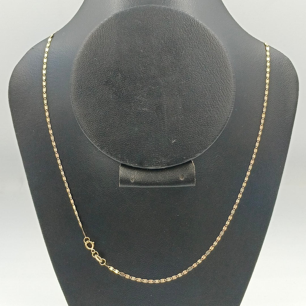 CADENAS TEJIDO GUCHI ORO 10K 40 A 45 CM 1.4 GR (NUEVO)