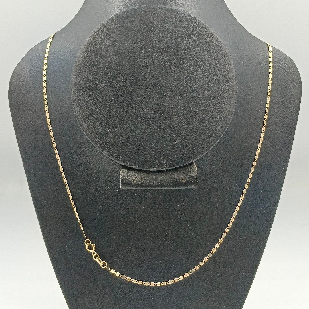 CADENAS TEJIDO GUCHI ORO 10K 40 A 45 CM 1.4 GR (NUEVO)