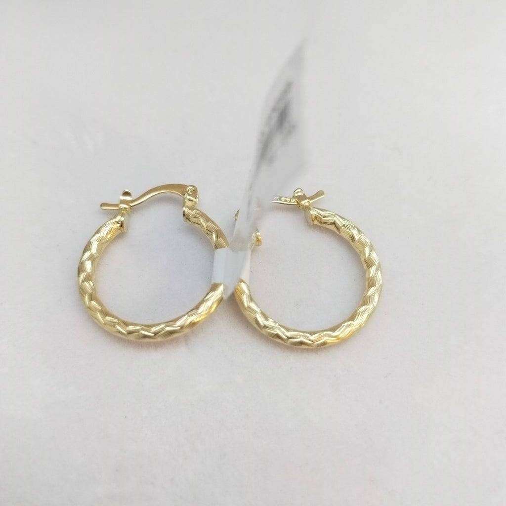 ARETES ARRACADAS LABRADAS 14K 2.1 GR (NUEVO)