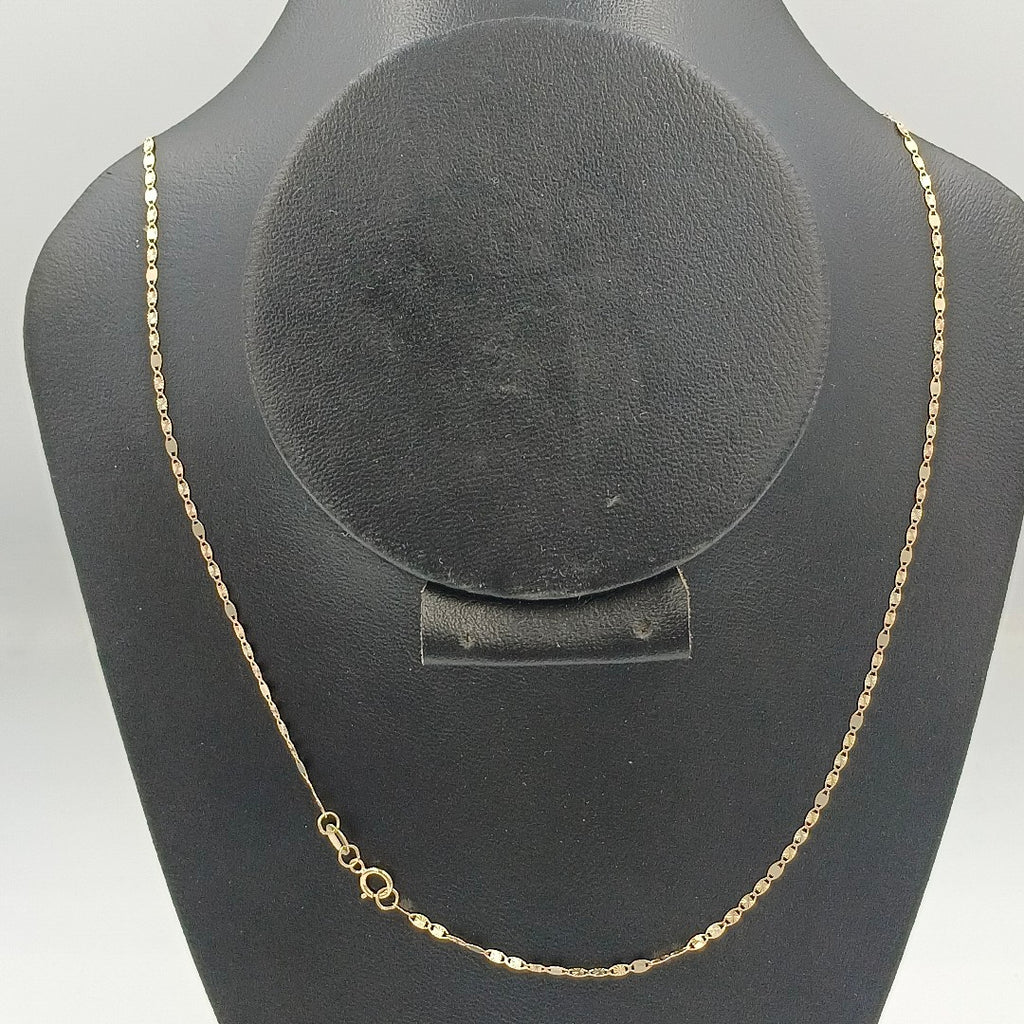 CADENAS TEJIDO GUCHI ORO 10K 40 A 45 CM 1.4 GR (NUEVO)