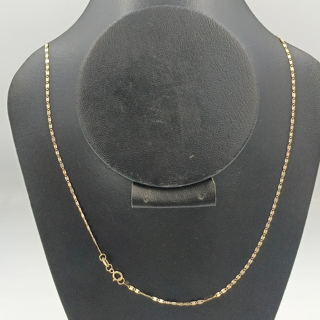 CADENAS TEJIDO GUCHI ORO 10K 40 A 45 CM 1.4 GR (NUEVO)