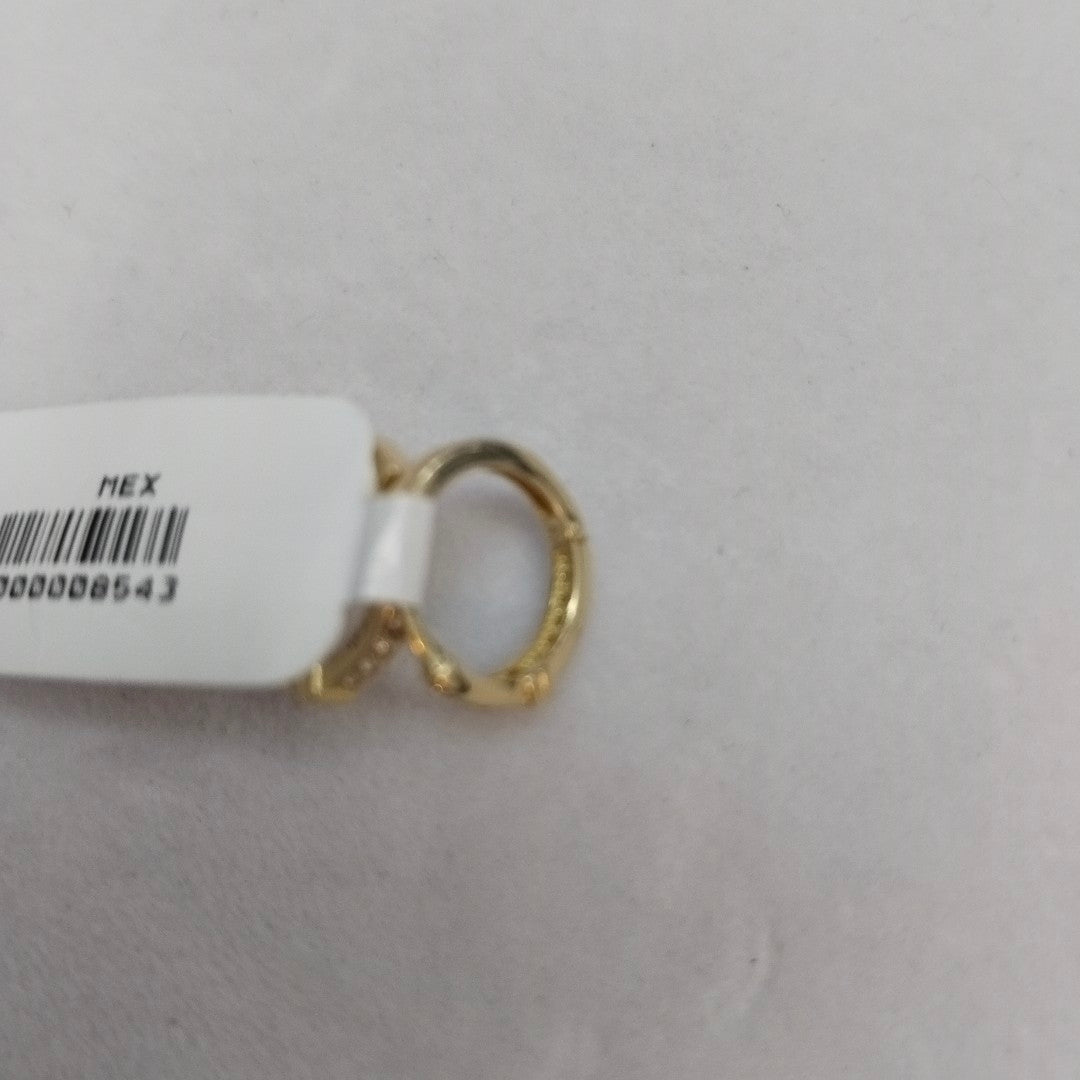 ARETES HUGGIES C CIRCONIA 14K 1.9 GR (NUEVO)