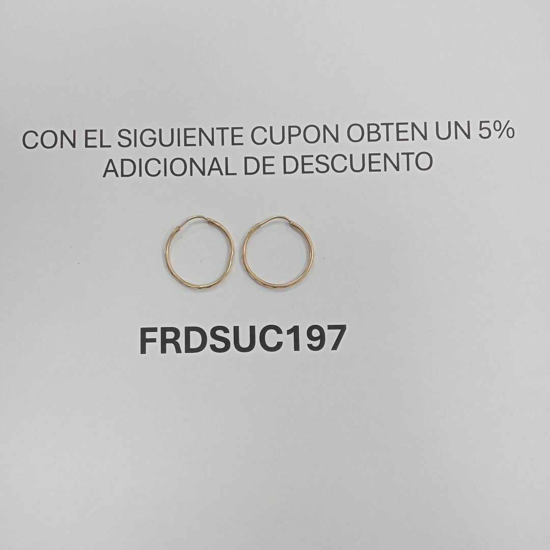 ARRACADAS PAR ORO 10 K 1.2 GRMS (SEMINUEVO)