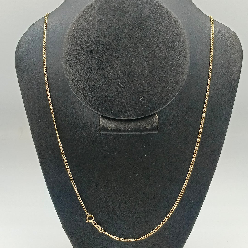 CADENAS TEJIDO BARBADA ORO 10K 55 CM 3.8 GR (NUEVO)