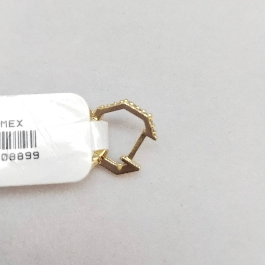 ARETES HUGGIES C CIRCONIAS 14K 1.6 GR (NUEVO)