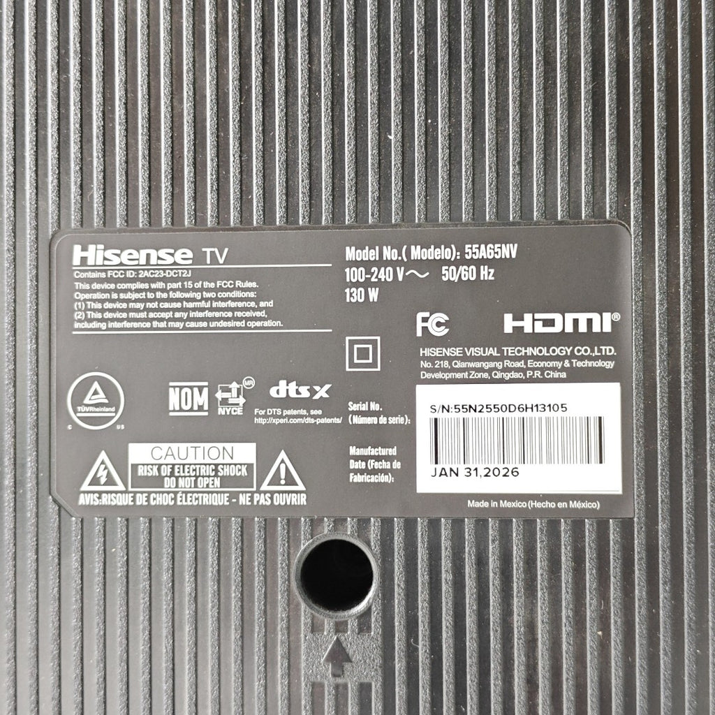 PANTALLA HISENSE 55A65NV (2025) 55" LED 4K (SEMINUEVO)
