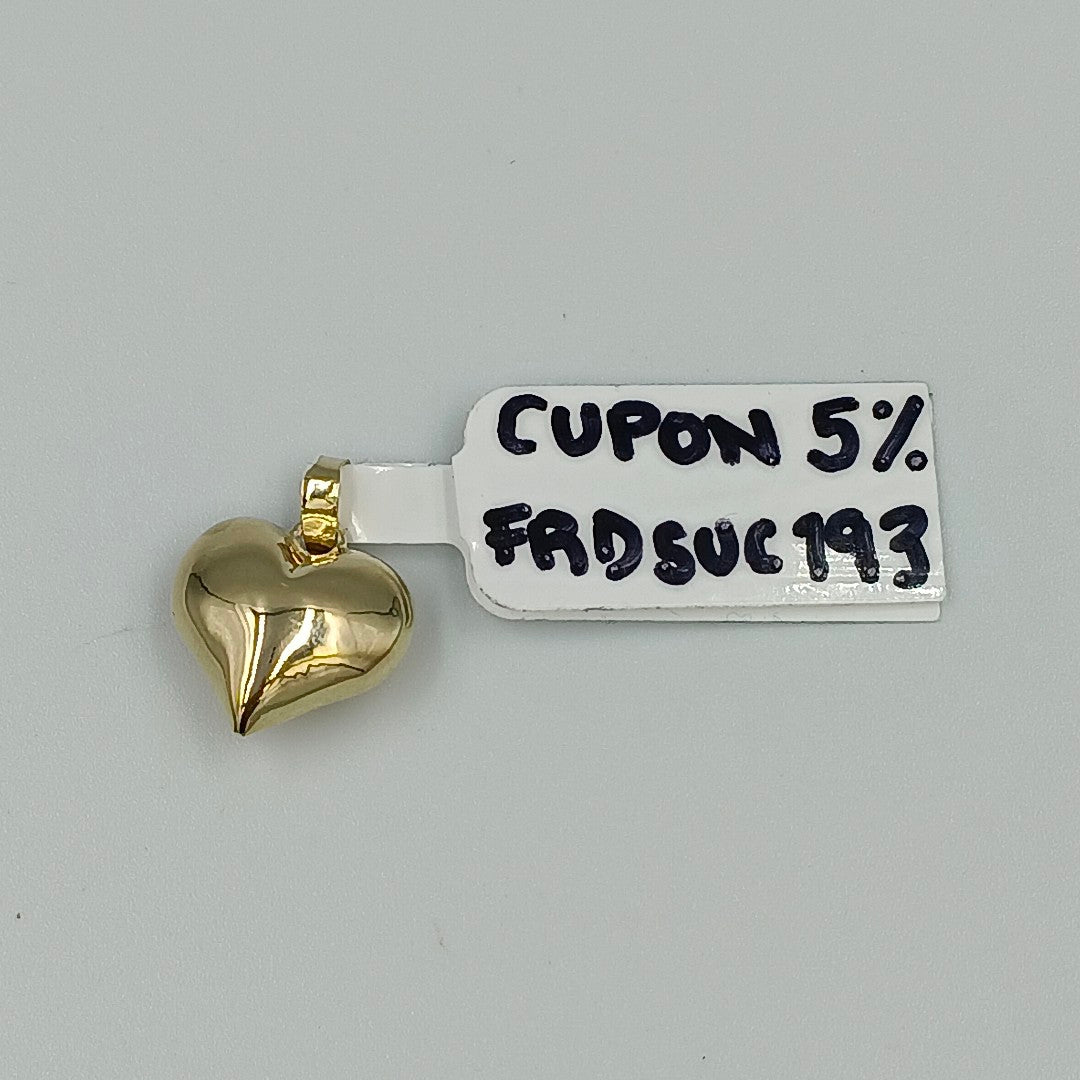DIJE TEJIDO CORAZON LISO 14K 1 GR (NUEVO)