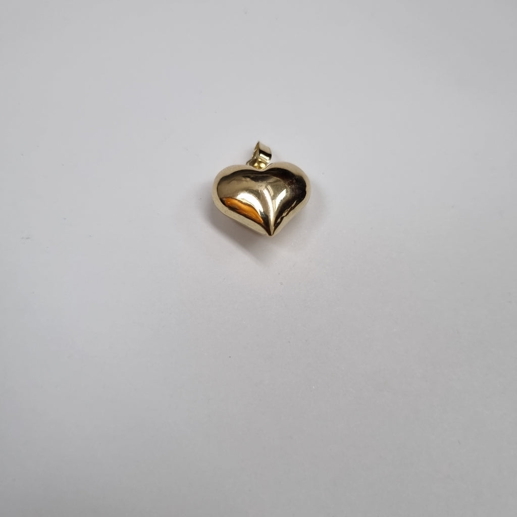 DIJE TEJIDO CORAZON LISO 14K 1.4 GR (NUEVO)