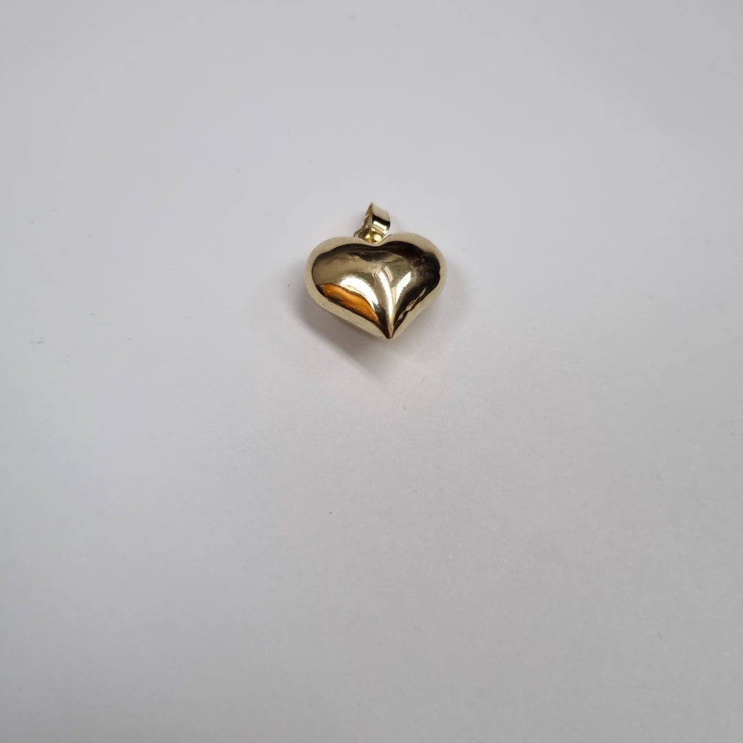 DIJE TEJIDO CORAZON LISO 14K 1.4 GR (NUEVO)
