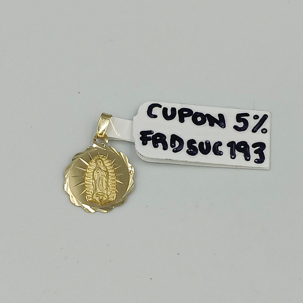 DIJE MEDALLA RELIGIOSA 14K 0.8 GR (NUEVO)