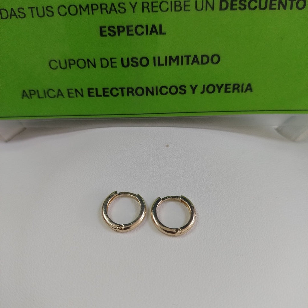 ARETES ARRACADAS LISAS 10K 1.2 GR (NUEVO)